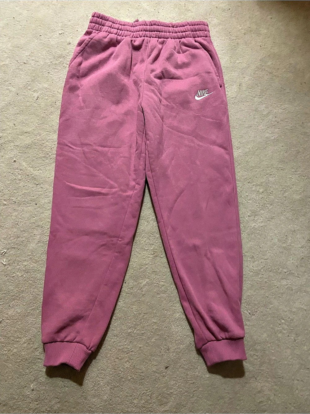Nike Sportswear Club Fleece Joggers Pink Girls Large